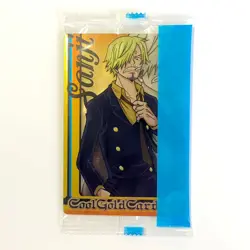 S0675 Sanji Gold Card Japanese One Piece x Morinaga Wafer Clear Card Sealed - Image 1