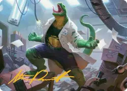 1 x Lizard, Connors's Curse Art Card - Gold-Stamped Signature - Art Series: Marv - Image 1