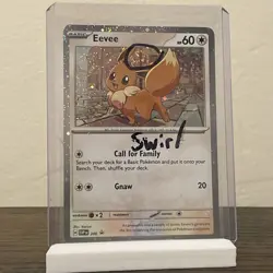 [SWIRL] Eevee 200 Cosmos Holo Scarlet & Violet Black Star Promo Card Pokemon NM - Image 1