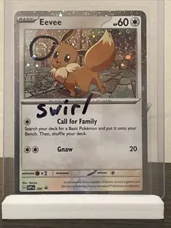 [SWIRL] Eevee 200 Cosmos Holo Scarlet & Violet Black Star Promo Card Pokemon NM - Image 1