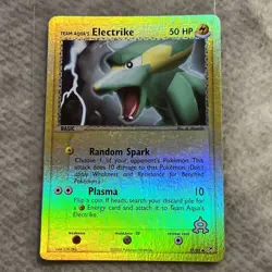 Team Aqua’s Electrike 27/95 Reverse Holo Pokemon Card Lightly Played - Image 1