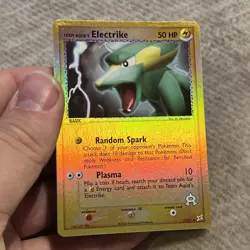 Team Aqua’s Electrike 27/95 Reverse Holo Pokemon Card Lightly Played - Image 4