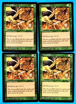 Muscle Sliver - Tempest MTG Green Common Creature LP X 4 (C) - Image 1