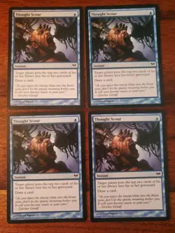 Playset MTG Thought Scour x4 - Dark Ascension LP - Image 1