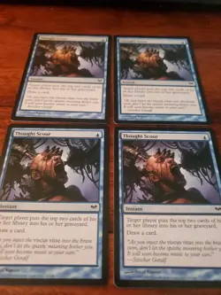Playset MTG Thought Scour x4 - Dark Ascension LP - Image 2