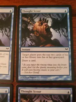 Playset MTG Thought Scour x4 - Dark Ascension LP - Image 3