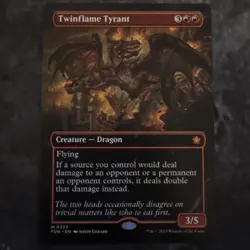 Twinflame Tyrant (Borderless) - MTG - Foundations FDN - NM - Image 1