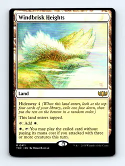 #411 2025 Tarkir: Dragonstorm Commander Windbrisk Heights Rare MISCUT - Image 1