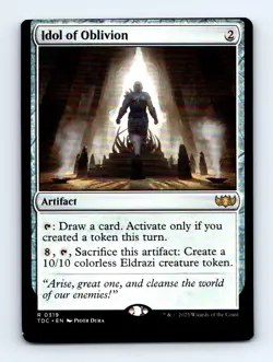 #319 2025 Tarkir: Dragonstorm Commander Idol of Oblivion Rare MISCUT - Image 1