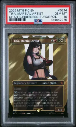 PSA 10 Magic the Gathering Tifa, Martial Artist Surge Foil 214 Final Fantasy - Image 1