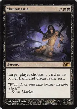 Monomania *Rare* Magic MtG x1 M12 SP - Image 1