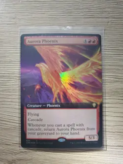 Aurora Phoenix (Extended Foil)- Commander Legends- Near Mint- Never Used - Image 1