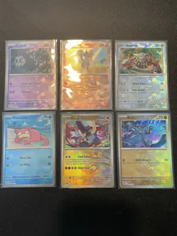 Pokemon Prismatic Evolutions Masterball Lot Of 6 Riolu, Slowpoke, ETC. Near Mint - Image 1
