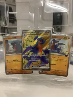 Pokemon Cynthia’s Garchomp Ex 204 Black Star Promo, Gible + Gabite Cosmos Holo - Image 1