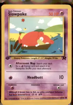 Slowpoke 67/82 Team Rocket Regular 1st Edition Pokemon TCG - Image 1