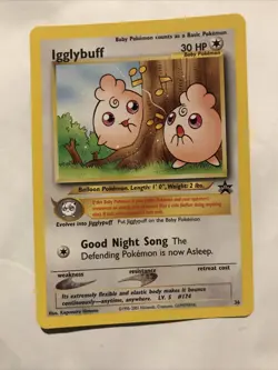 Igglybuff Black Star Promo #36 NM Pokemon WOTC - Image 1