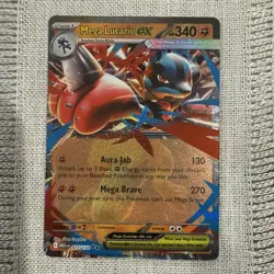 FREE SHIPPING Pokemon Mega Evolutions Mega Lucario EX 077/132 - Image 1
