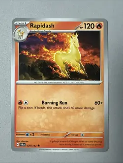 Pokemon TCG * SV Stellar Crown * 20/142 Rapidash Uncommon * FRESH PK - Image 1