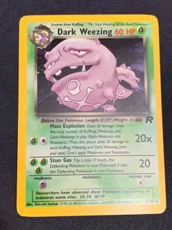 C152 POKEMON TCG DARK WEEZING 14 TEAM ROCKET HOLO VG - Image 1