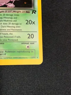 C152 POKEMON TCG DARK WEEZING 14 TEAM ROCKET HOLO VG - Image 5