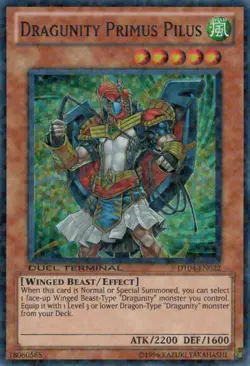 Yugioh Dragunity Primus Pilus DT04 Duel Terminal Super Parallel Rare Limited NM - Image 1