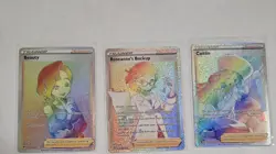 3 Card Rainbow Secret Rare Pokemon TCG Lot - Image 1