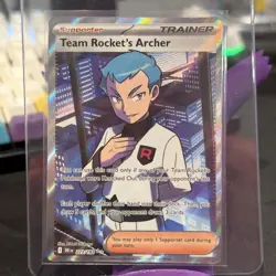 Team Rocket’s Archer 223/182 Trainer Pokemon Card Destined Rivals TCG - Mint - Image 1