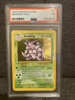 1999 Pokemon Game Nidoking Holo Card PSA 7 NM #11 - Image 1