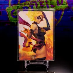 Ms. Marvel Trading Card Comics Premium Flash Beauty Art Holo Rare Foil ACG - Image 2