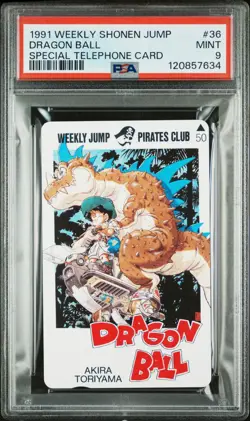 PSA 9 Dragon Ball Phone Card 1991 Weekly Shonen Jump #36 Akira Toriyama - Image 1