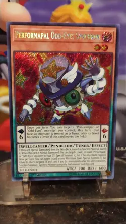PERFORMAPAL Odd-Eyes Synchron YU-GI-OH 1st Edition Foil Trading Card BLLR-EN004 - Image 1