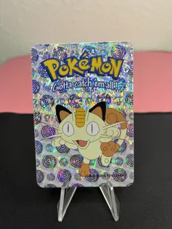 Meowth #52 - Vintage Vending Machine Prism Sticker 2000 - Pokemon Card - Image 1