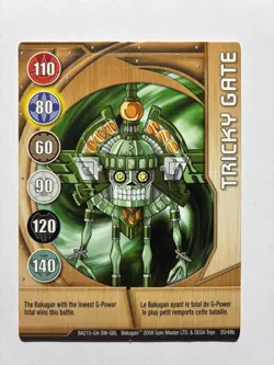 Bakugan Card - Tricky Gate - Copper Gate Card - BA215 - 20/48b - 2008 - Image 1