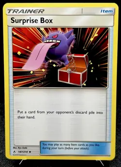 Surprise Box 187/214 LP/NM Unbroken Bonds Gengar Pokemon Card jack in the prank - Image 1