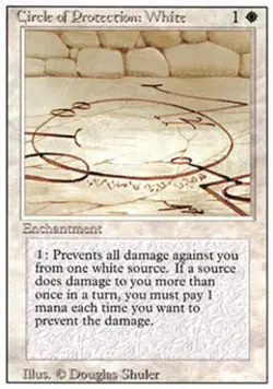 Circle of Protection: White - Medium Play MTG Revised - Image 1