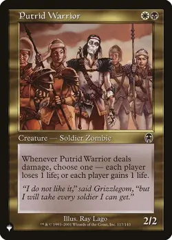 Putrid Warrior The List Reprints NM MTG Non-Foil - Image 1