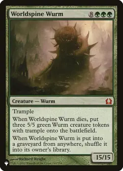 Worldspine Wurm The List Reprints NM MTG Non-Foil - Image 1