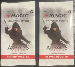 MTG Magic the Gathering (2) Universes Assassin's Creed Beyond Booster Pack - Image 1