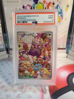 2023 Pokemon Morpeko Illustration Rare Paradox Rift 206/182 - PSA 9 Mint - Image 1