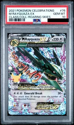 M Rayquaza EX 76/108 Celebrations 25th Anniversary Pokemon Roaring PSA 10 GEM - Image 1