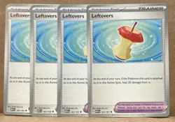 4x Leftovers 163/165 Pokemon Scarlet & Violet 151 TCG Trainer Playset NM-MT - Image 1