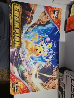 Play! Pokemon Tera Pikachu League Cup Champion Playmat TCG Play Mat Brand New - Image 1