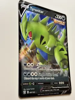 Pokemon TCG Tyranitar V Sword & Shield Battle Styles 097/163 Holo Ultra Rare NM - Image 2