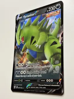 Pokemon TCG Tyranitar V Sword & Shield Battle Styles 097/163 Holo Ultra Rare NM - Image 3