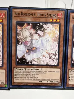 Yugioh | 3x Ash Blossom & Joyous Spring SDBT-EN014 1st Edition Near Mint - Image 3