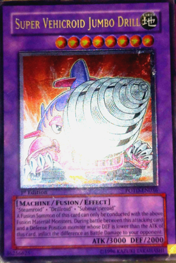 Yugioh Super Vehicroid Jumbo Drill POTD-EN036 Trading Card Game TCG 1st Ed. - Image 1