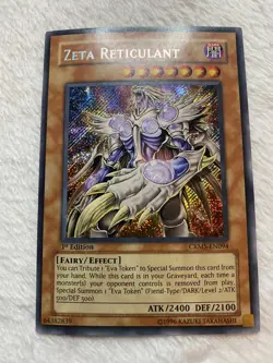 Zeta Reticulant - CRMS-EN094 - Secret Rare Yugioh Card Lightly Played 1st Ed - Image 1