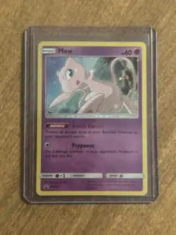 Mew SM215 Hidden Fates Black Star Promo Holo Pokemon Card - near mint - Image 1