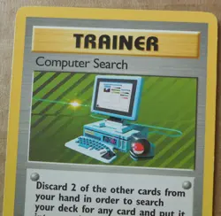 Computer Search 71/102 Rare Non-Holo Base Set Pokemon Trainer Card MP - Image 2