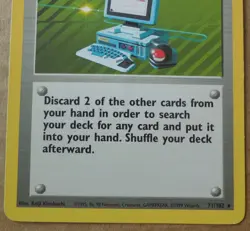 Computer Search 71/102 Rare Non-Holo Base Set Pokemon Trainer Card MP - Image 3